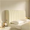 DRIMEE Cuscini per Testata Letto Matrimoniale Schienale Letto Imbottito Copri Testata Letto Matrimoniale Imbottita Vestiletto e Decorazioni Camera da Letto,Cream Apricot,180CM