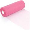 Wapasezyar Rotolo di tulle e organza 30 cm x 92 m, nastro in tulle per decorazioni matrimoni e feste, tessuti al metro per lavori fai da te e artigianato, fiocchi (Rosa)