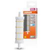 OSRAM Lampada LED LED Line con attacco retrofit R7s, 13 W / 1521 lm, luce bianca fredda e trasparente con 4000 K, non dimmerabile. IP20, vetro senza piombo, DM 28 mm, confezione da 6