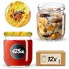KADAX Set di 12 barattoli per conserve KADAX 425 ml TO82 Ape, vasetti Mason Jar con coperchio a vite, barattoli ermetici con chiusura twist-off, preparazione dei pasti, overnight oats, lievito madre