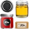 KADAX 20 vasetti Mini da 40 ml con coperchio avvitabile da 43 mm, barattoli per conserve, vasetti per spezie con coperchio, barattoli per marmellata, vasetti da assaggio, vasetti per marmellata