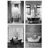 QPLGTU Poster da Parete per Casa e Bagno, Bianco e Nero, Decorazione con Animali, Foto Divertente, Senza Cornice (Animale 2, 30 x 40 cm x 4)