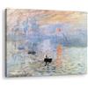 Artenor Quadro Monet Claude Impressione levar del sole, 30 x 23 cm - Made in Italy, Quadri Moderni Soggiorno, Camera da Letto, Cucina, Poster da Parete, Decorazioni Casa