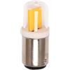 Cpolebev Ba15D Lampadina A LED 3W 110 V 220 V AC Non Dimmerazione 300 Lumen COB 1511 LED Lampada Caldo per Candeliere Macchina (Caldo)