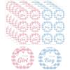 Auroriel 60 Pezzi Adesivi Team Maschietto O Femminuccia 5 Cm Rosa E Azzurro Fiocchi Tema Etichette Rotonde Autoadesive in Carta per Svelare Il Sesso Durante La Festa