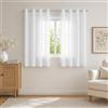 Ystyle Tende per Interni con Anelli 2 Pezzi, 140x145 CM, Bianco | Tende Camera da Letto Soggiorno, Tende Moderne per Salotto Casa Finestra, Tenda Trasparenti Voile Semi Eleganti