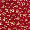 Jukway 100cm Stoffa al Metro Tessuto Cotone largo 145 cm, Bronzo Fiore d'Oro Motivi Stampati, 100% Cotone Stoffe per Cucito Creativo Decorazioni Fai-da-Te Quilting Artigianato (Rosso)