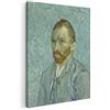 BKstuff Quadro stampa su tela canvas Quadro opere di Vincent Van Gogh Paesaggio da appendere Arredamento Soggiorno (50x60cm, Autoritratto (1889), Vincent Van Gogh)