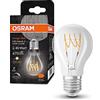 OSRAM Lampada LED Vintage 1906 Classic A FIL, E27, goccia, trasparente, 4.8W, 470lm, 2700K, luce bianca calda, dimmerabile, filamento ultra sottile, basso consumo energetico, lunga durata