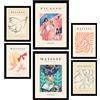Nacnic Set di 6 poster di Picasso e Matisse. Corpi. Stampe fauvismo e surrealismo per interior design e decorazione. A3 & A4, senza cornici.
