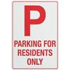 asbwuo Cartello Parcheggio riservato ai residenti, 12 x 8 pollici, in alluminio antiruggine, resistente alle intemperie, durevole e facile da montare.