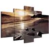 murando - Quadri Moderni Camera da Letto Matrimoniale, Paesaggio 200x100cm | Chiodi Inclusi, 5 Pezzi, Quadro Moderno, Componibili, Decorazione da Parete, Resistenti Allo Sbiadimento, Produzione Europea