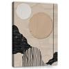 WallArena Quadri su tela Quadro astratto con luna su tela 80x120 cm | Stampa su tela, quadro XXL, grande opera d'arte da parete per soggiorno, camera da letto, stampa artistica moderna