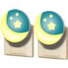 Annmore Luce Notturna Bambini da Presa, Rotondo, 2 Pezzi | Sensore Crepuscolare, Lucina Notte, Illuminazione Neonati