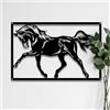 Homorro Decorazione da Parete in Metallo Cavallo Decorazioni Casa Oggetti Pareti | Decorativi per Camera da Letto Bagno Muro Salotto Soggiorno Home Decor Moderna Murali Wall Art Cavalli Nero Regali