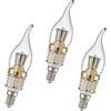 ZYUJIA Lampadine a Candela LED E14 Lampadine a LED con Candelabri a Vite Piccola 10W Non Dimmerabili Lampadario Bianco Caldo 3000K Lampade a Risparmio Energetico(Equivalente a 90W) 3 Pacchi