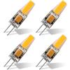 JUTHREE G4 LED 12V, 6W COB Illuminante illuminante Bianco Freddo 6000k 600lm, Lampada di Gel di silice sostituisce la Lampada alogena Tradizionale da 60W, Angolo del Raggio a 360 °, 4 Pack