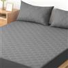 Ystyle Coprimaterasso Matrimoniale Impermeabile 160 X 190 CM, Elastica Coprimaterasso Antiacaro Antigraffio, Copri Materasso Con Angoli Anallergico, Proteggi Materasso Lavabile, Grigio