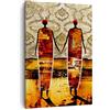 ARTTOR Moderno Quadro su Tela 50x70 cm Verticale Astratto Persone - 0659 | Coppia Africa Deserto Quadro Decorativo Piccolo Soggiorno Camera da Letto Decorazione da Parete Arte da Parete ARTTOR