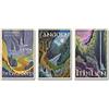 Generic Poster Vintage di Viaggio Il Signore degli Anelli Set di 3 Bundle Poster del Film Stampe Artistiche da Parete su Tela Poster Foto Immagine Pittura Poster Decorazione Stanza 12x18pollici