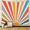 Generic Arazzo Arcobaleno Retrò con Design Vintage per Decorazione di Camera da Letto, Soggiorno, Dormitorio o Studio