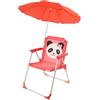 Alongen Sedia da giardino per bambini, sedia da spiaggia con ombrellone, sedia pieghevole portatile per bambini, sedia da campeggio con ombrello, sedia da spiaggia leggera per parco, giardino, viaggi