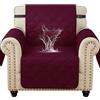 Ystyle Copripoltrona 1 Posto Con Braccioli Universale, Borgogna | Copridivani Trapuntato Con Tasche, Copridivano Antigraffio Gatto Cani, Copri Divano Salvadivano Antimacchia Antiscivolo
