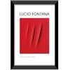 LABORATORIO 102 Quadro Lucio Fontana Attese Concetto Spaziale (20x30 cm) Arte Contemporanea - Stampa Fotografica da Parete con Cornice inclusa - Poster Moderno Pronto da Appendere