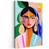 MuchoWow© Quadro Su Tela Grandi Dimensioni Quadri Moderni Soggiorno Stampa | 80x120 cm - Di Foto Decorazione Camera Letto Da Parete Con Cornice Dipinti Ritratto - Donna - Moderno