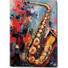 Giallobus - Quadro - 97 - Sassofono jazz - Tela Canvas Telaio Standard - 70x100 - Pronto da appendere - Quadri moderni per la casa