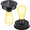 Diealles Shine Ricambi per Luci Solari, Diealles Shine Set di 2 Parti di Ricambio Lampada Solare, Impermeabile Pannello Solare di Ricambio, Lampade Solari di Ricambio con Lampadine a Led per Decorazione da Giardino