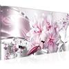Runa Art Quadri Moderni Fiori Gigli 1 Pezzo L'immagine Tela Non Tessuta Soggiorno Corridoio Astratto Rosa Grigio 021812c