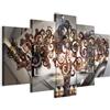 murando - Quadri Moderni per Soggiorno, Astratto, 200x100 cm | Chiodi Inclusi, 5 Pezzi, Quadro Moderno, Pannelli Decorativi per Pareti, Decorazione da Parete, Resistenti Allo Sbiadimento
