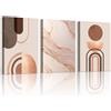 WENGTIAO 3 Pezzi Stampa su Tela Minimalista Marmo Oro Rosa Con Cornice | Quadro su Tela Pittura astratta linee geometriche Quadro Moderno Soggiorno Camera da Letto Decorazioni Parete 30x40cmx3