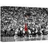canvashop quadri Moderni Soggiorno Michael Jordan 100x70 cm bianco e nero | Quadro Su Tela Canvas, Stampe Da Parete, 1998, Nba