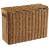 Baoblaze Cestino Portaoggetti Intrecciato, Cassetta Portatutto con Coperchio,Piccolo | Ceste Portaoggetti, Aspetto Rattan in Plastica e Metallo, per Libreria, Cameretta, Casa