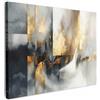 MuchoWow© Quadri Grandi Dimensioni Quadretti Da Parete Quadro Moderno | 80x60 cm - Camera Da Letto Stampa Foto Su Tela Soggiorno Cornice DecorazioniArte - Oro - Argento - Astratto