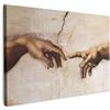MuchoWow© Quadro Moderno Soggiorno Decorazioni Da Parete Quadri Su Tela Da | 60x40 cm - Salotto Grandi Foto Con Cornice Stampe Su Tela Camera Da LettoArte - Vintage - Michelangelo - Marrone