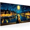 Runa Art Quadri Moderni Animali 100L x 40l cm L'immagine Tela Non Tessuta Blu Soggiorno Camera da letto Ufficio Chats 058412a