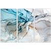 AREDE Set di 3 Stampe da Parete Quadri Moderni Decorazioni da Muro per Casa Soggiorno Camera da Letto e Cucina Marmo blu| 90 x 60 cm | Pronto da appendere