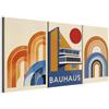 murando - Set di Quadri Moderni per Camera da Letto, Bauhaus 180x90cm | (3 pz. 60x90 cm ognuno), Quadro Moderno, Canvas con Struttura, Componibili, Resistenti Allo Sbiadimento, Produzione Europea