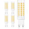 HHZY Lampada LED 7W G9 Dimmerabile, 700 LM No Sfarfallio Sostituzione Lampada LED G9 Lampada Alogena 70W G9, Lampadina G9 AC 230V, Risparmio Energetico, Confezione da 5,Warm White 3000k,110V