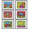 Milk And Coffee Lab MilkAndCoffeeLab® - Keith Haring - Set 6 Poster 40x30, stampe artistiche da parete, per soggiorno, camera, studio o negozio. Poster di Pittori famosi. Senza cornice. (Haring 3, cm 40x30)