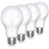 Famitree Lampadine LED E27 Luce Calda 3000K, 20W (Equivalente 150W) 2452lm, Super Luminoso, Famitree Lampadina LED a Risparmio Energetico, Nessun Rumore, No Dimmerabile(4 Pezzi)