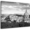 GP TONER Quadro su tela Roma Italia bianco e nero 100X80