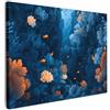 MuchoWow© Quadri Con Cornice Decorazione Quadri Per Camera Da Letto | 70x50 cm - Quadretti Da Parete Moderni Quadro Moderno Soggiorno Grande Foto Su Tela Barriera Corallina - Pesci - Oceano - Blu