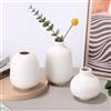 Zaxiva Set di 3 Vaso in Ceramica, Vasi Decorazione Moderni per Decorare la Tavola con Bouquet Erba Della Pampa, Fiori Freschi Secchi, Vaso Fiori per Mensole, Camere da Letto, Uffici, Bagni, Case di Campagna