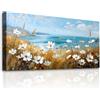 MHARTK66 Quadri Moderni Soggiorno Grandi, 50x100 cm Stampe da Parete Mare e Mare di Fiori, Quadro Camera da Letto Su Tela Decorazioni Parete Bagno Cucina Ufficio Sala Da Pranzo