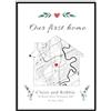 toyofmine Poster con stampa personalizzato della casa regalo per la prima casa | Stampa personalizzata con mappa stellare poster per data specifica, regali unici per lui, regali significativi per lei