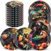 KADAX Set di 10 coperchi a Vite Twist-off Ø82 mm Uccelli esotici - coperchi di Ricambio in Metallo per barattoli 235-900ml per Conserve, marmellate e sottaceti, Chiusura ermetica